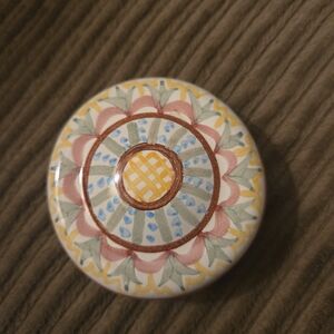 Mackenzie Childs Knob Handcrafted Multicolor Ceramic Art Piece